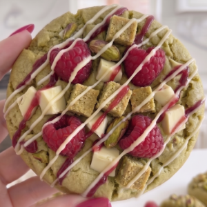 Cookies Framboises, pistaches et chocolat blanc - Le lot de 10