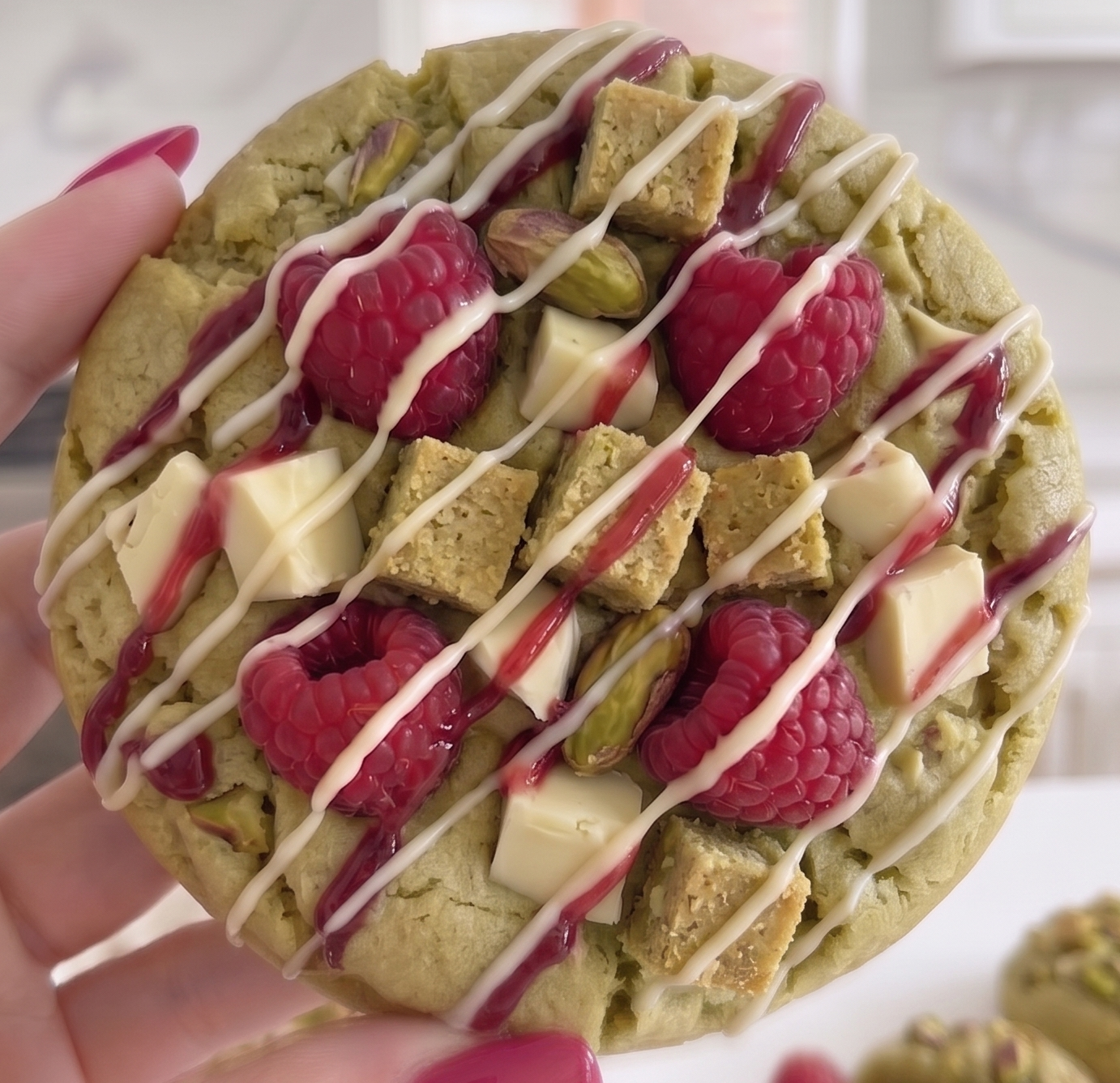 Cookies Framboises, pistaches et chocolat blanc - Le lot de 10