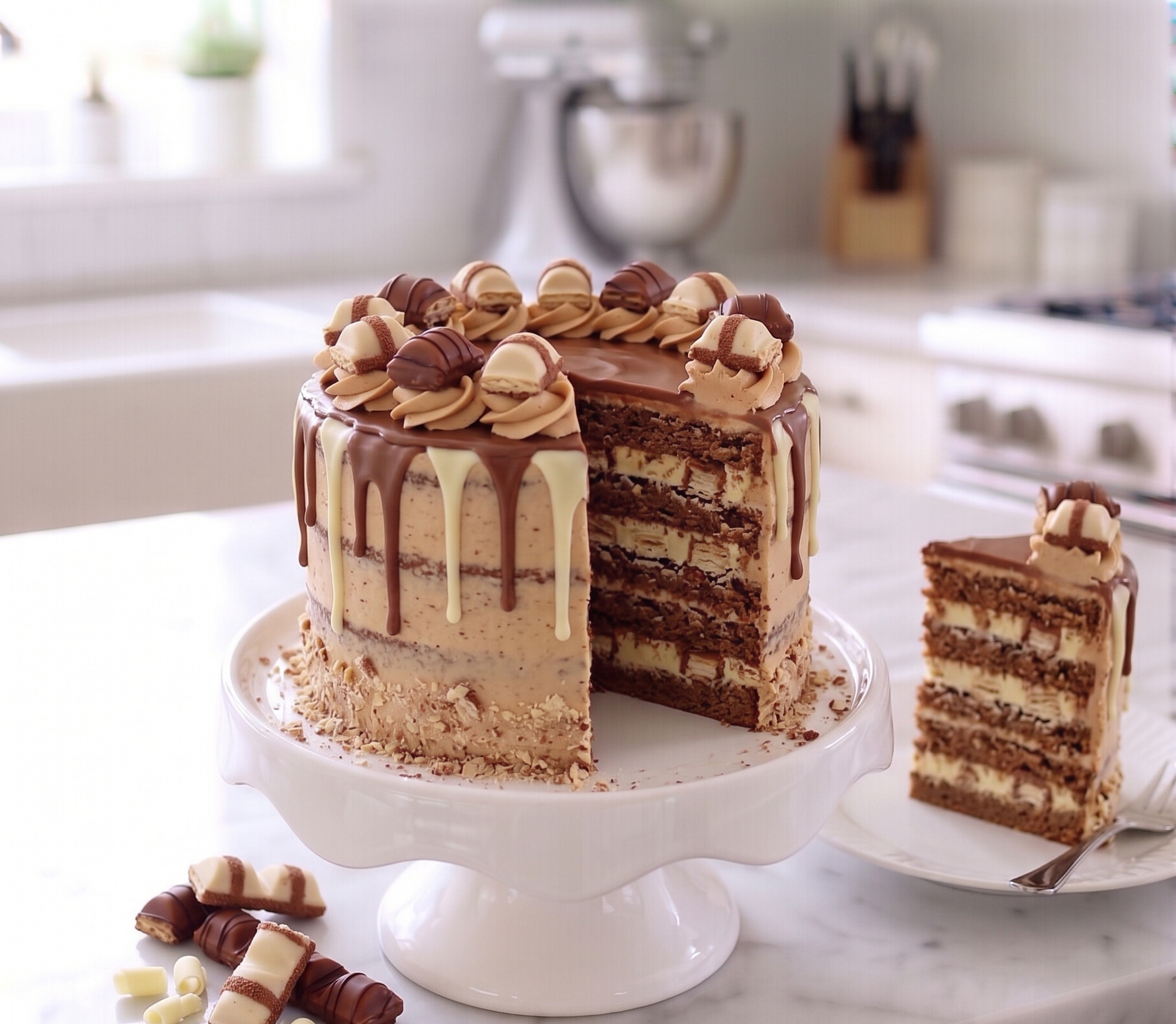Layer cake - Kinder bueno et kinder bueno white - La pièce de 20 parts minimum